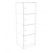 Lockers 4 doors - bank of 4 x high & 1 x Wide